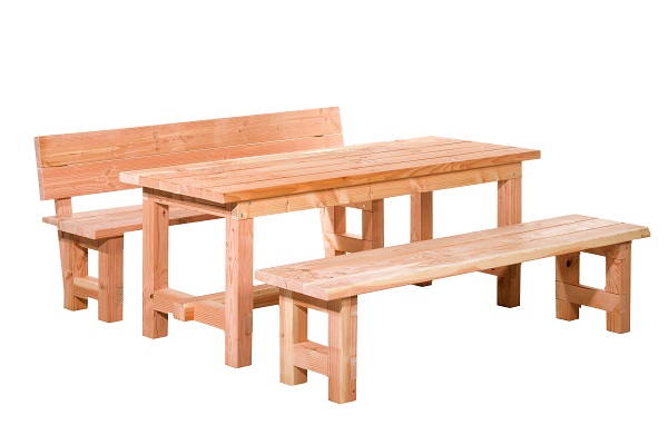 Douglas compleet meubelset tafel + 2 banken