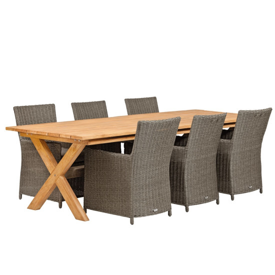 Teak dinner tafel Rustiek 2 | Tafel 350x100x80cm