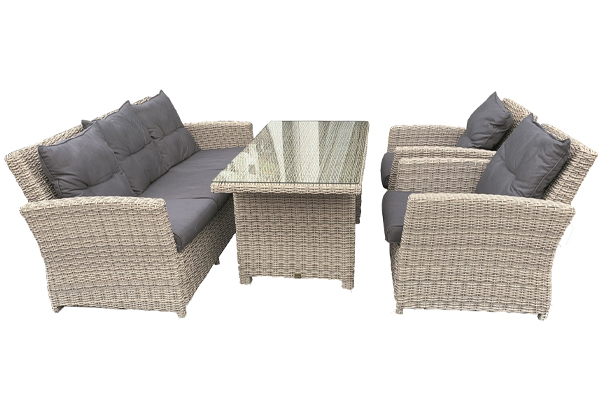 Van Kooten Tuin en Buitenleven SenS-Line Wicker Diningset/loungeset Amaro - Showmodel - Hoofddorp, Woerden, Amersfoort & Strijen