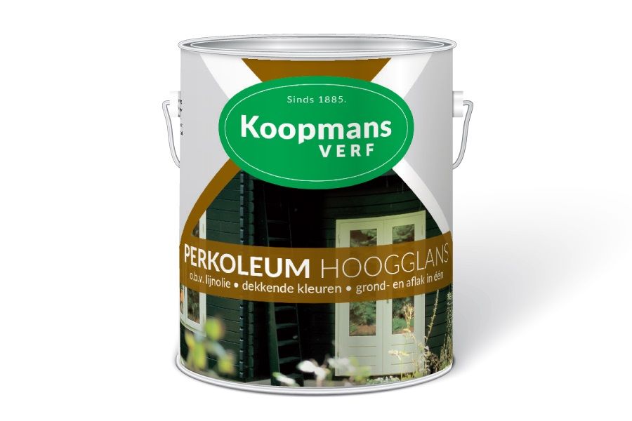 Koopmans Perkoleum beits - 2,5 ltr - Dekkend Zilvergrijs