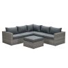 Orangebird loungeset - 4-delig - organic grey - reflex black