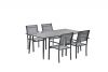 Perth dining tafel 180x100 cm - carbon black / dark grey