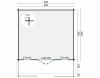 Plattegrond Blokhut Bayern 500x450 cm + 140 cm 