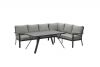 Sergio lounge-diningset - 3-delig - rechts - carbon black - light grey