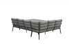 Sergio lounge-diningset - 3-delig - links - carbon black - light grey