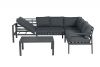 Lexington loungeset - 4-delig - rechts carbon black - reflex black