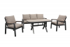 Loungeset Donna 4-delig – Aluminium met Taupe Kussens