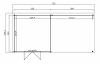 Blokhut Olenka 710x330 cm - Platinum Grey-Wit gecoat plattegrond