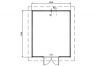 Lugarde Tuinhuis TP39o 360x300 cm - 44 mm - plattegrond