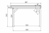 Buitenverblijf SUBLIME Plat dak - 1250x350 cm