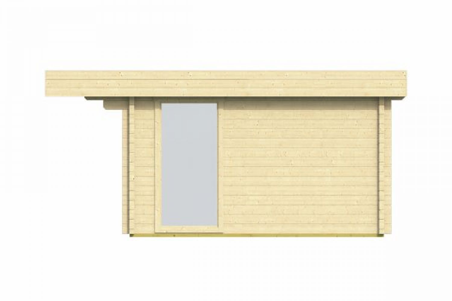 Blokhut Mia 500x360 cm + 120 cm luifel - groen geïmpregneerd - incl. EPDM