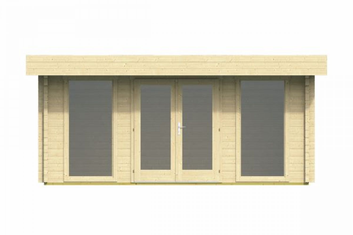 Blokhut Mia 500x360 cm + 120 cm luifel - Red Class Wood geïmpregneerd - incl. EPDM