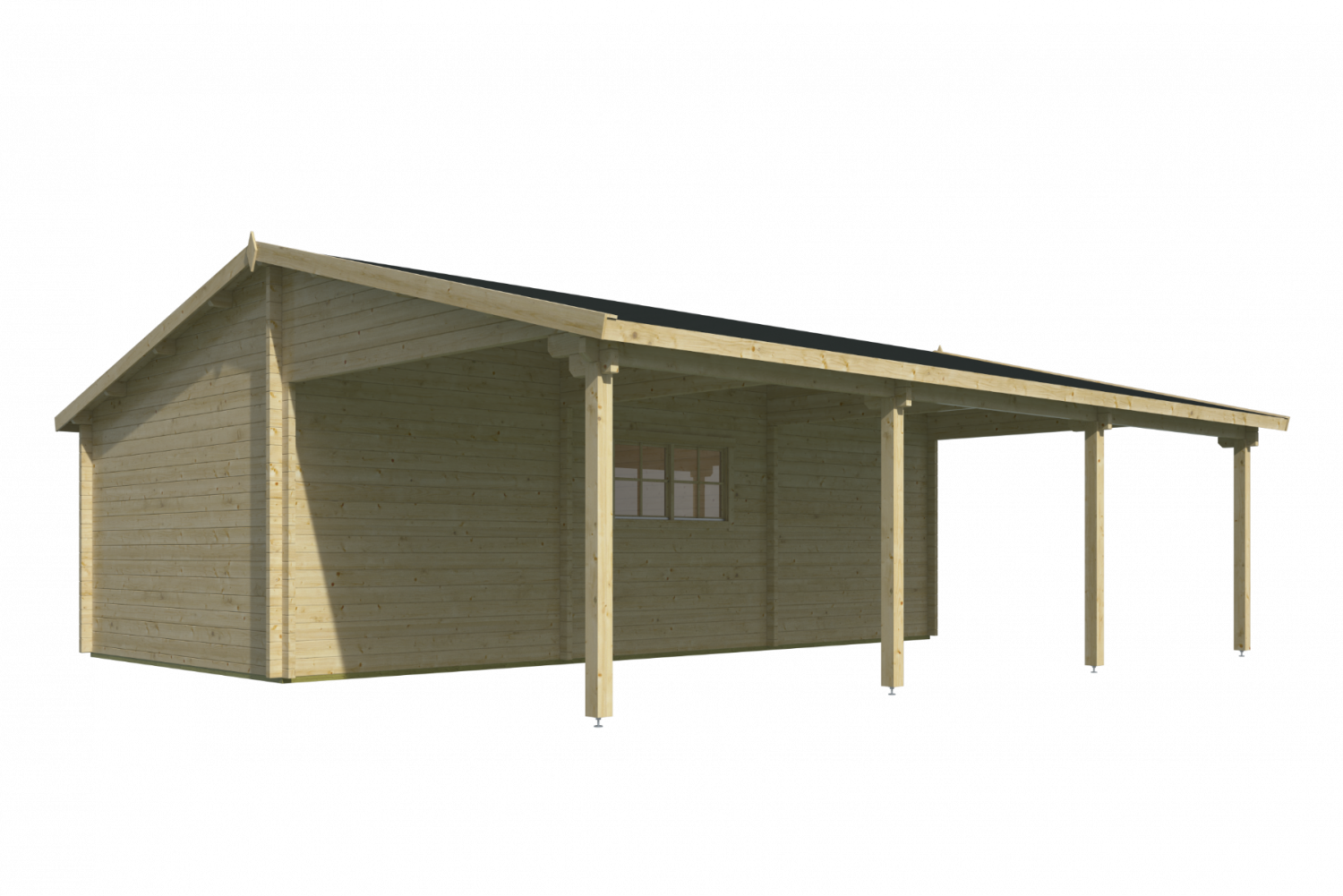 Garage/Carport Berggren 396+369x830 cm