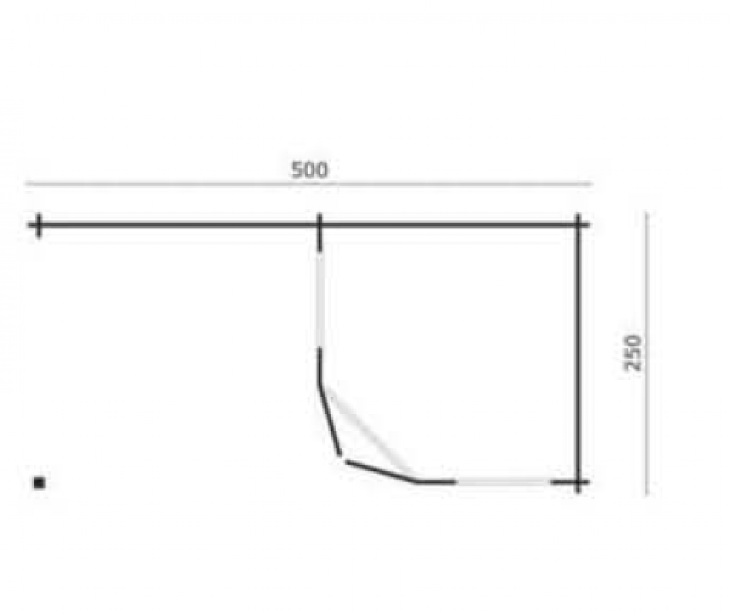 Blokhut Rianne 250x250 cm + zijluifel 250 cm - honing geïmpregneerd