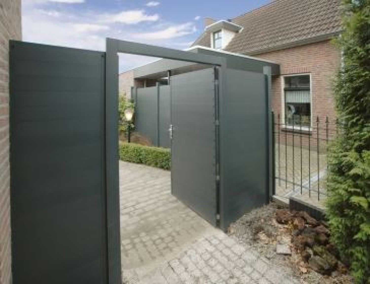 Naar de waarheid Snooze toonhoogte Aluminium poort 100x180cm | Van Kooten