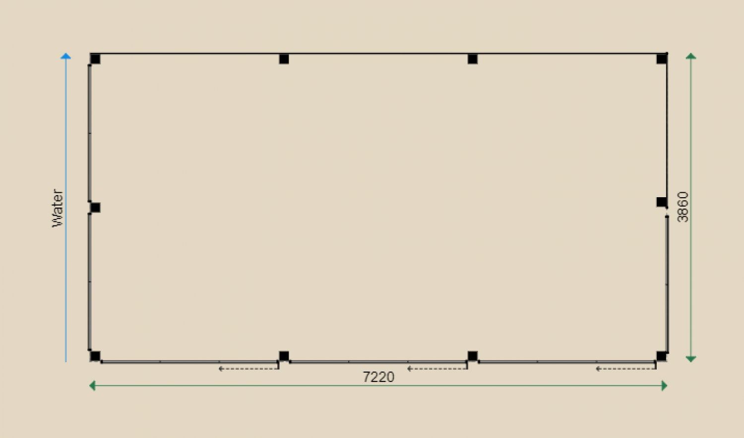 Lugarde Buitenverblijf platdak PSML3 586 x 386 cm