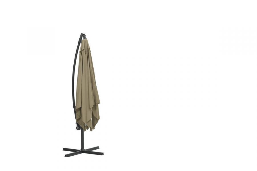 Corfu parasol - 250x250 cm - carbon black - taupe