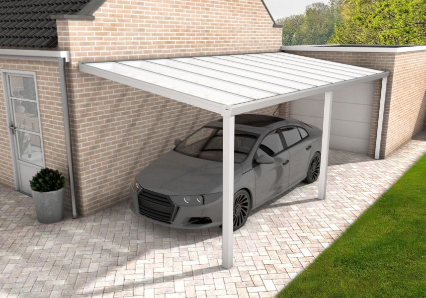 Carport Velvetline - Polycarbonaat dak - 300x600 cm - wit of antraciet