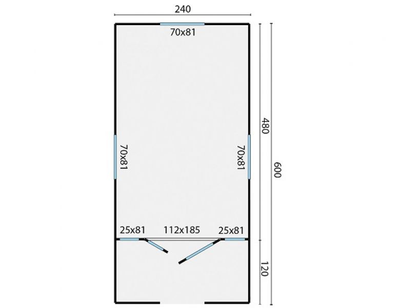 Circuswagen Johnny met veranda 600x240 cm