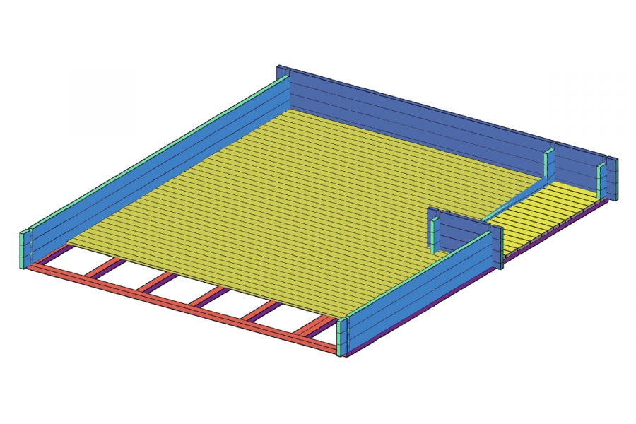 Blokhut 4235 440x370 cm - gecoat