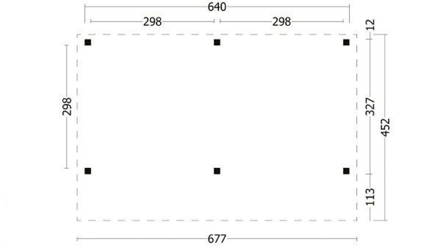 Lariks/Douglas Kapschuur Bergen XL type 1 677x452 cm plattegrond