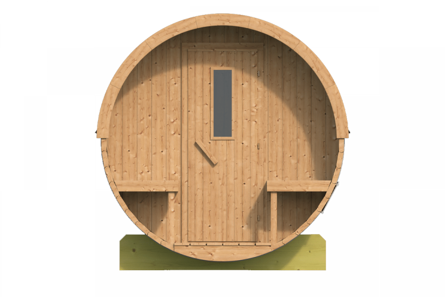 Barrelsauna Thermowood Ø190x250 cm