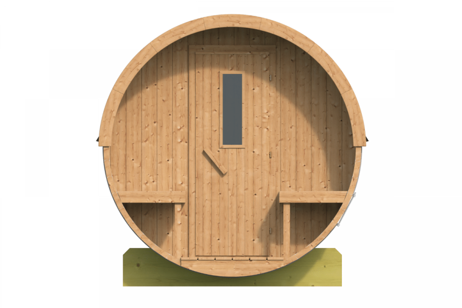 Barrelsauna Thermowood Ø190x300 cm