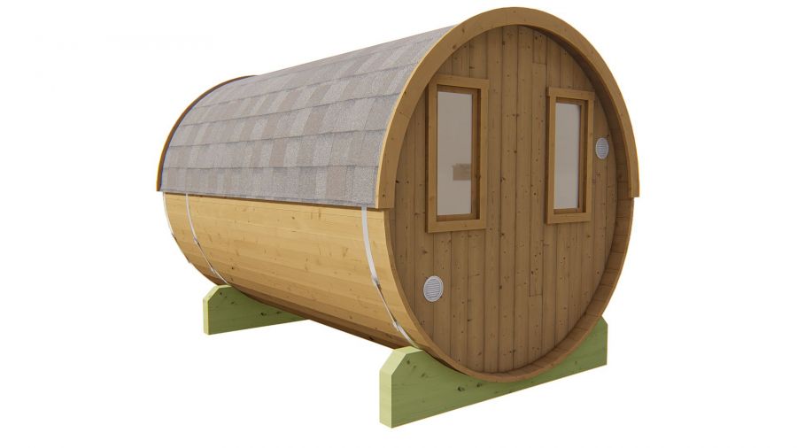 Barrelsauna Thermowood Ø190x300 cm