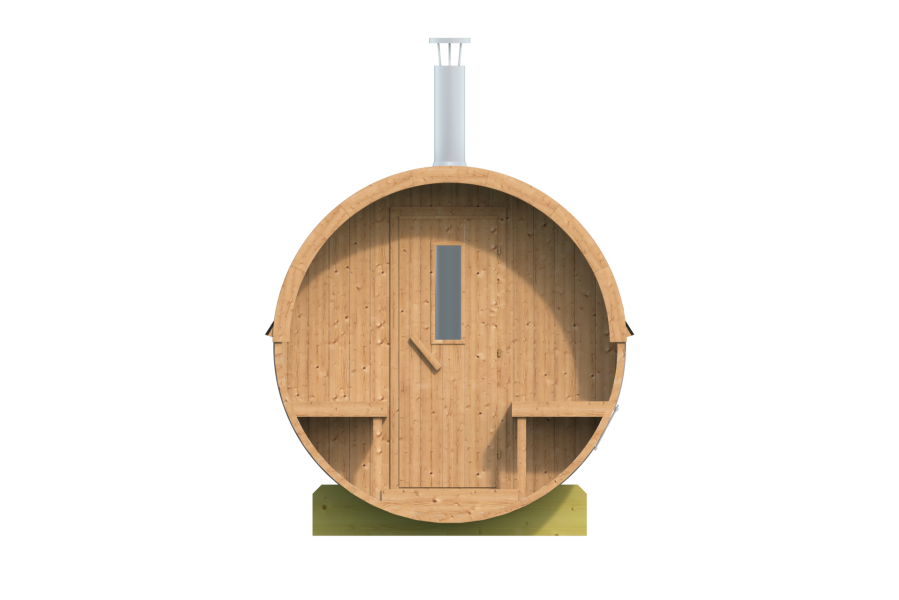 Barrelsauna Thermowood Ø215x350 cm