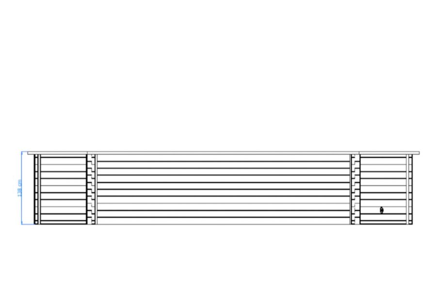 Luxe houten zwembad Cas Abou 814x460x138 cm