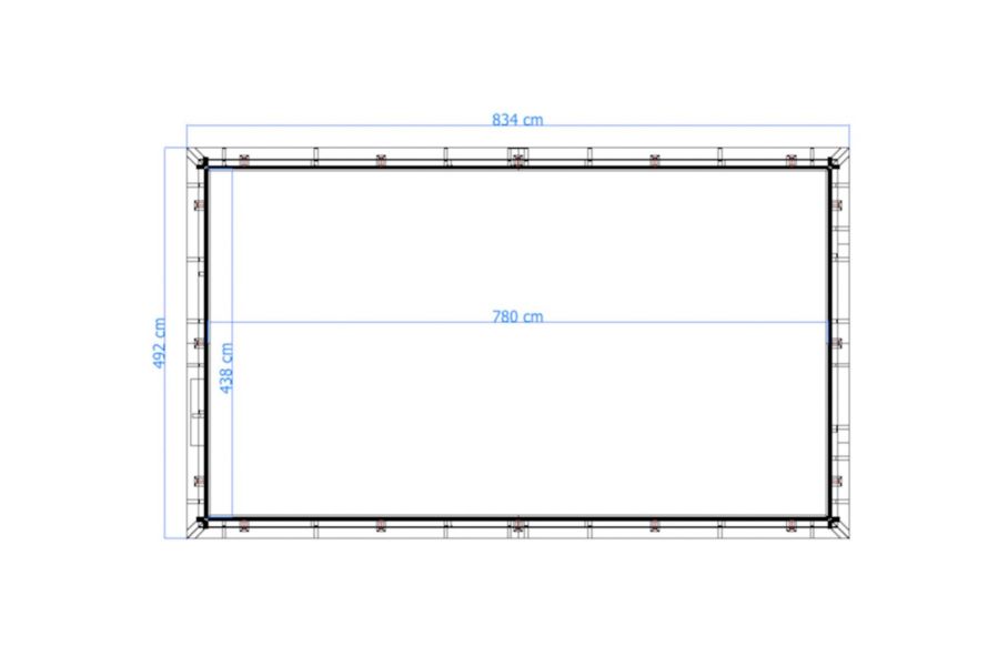 Luxe houten zwembad Playa Forti 834x492x138 cm