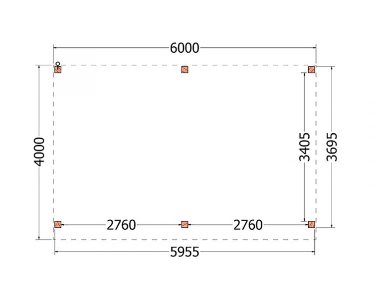 Overkapping Refter XL 600x400 cm