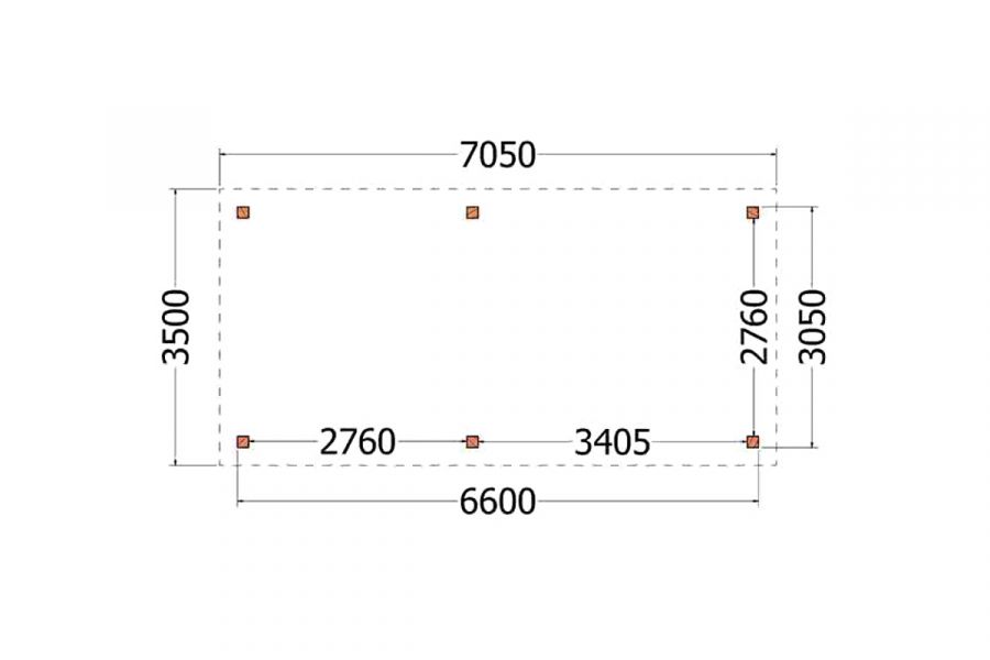 Overkapping Siena 705x350 cm