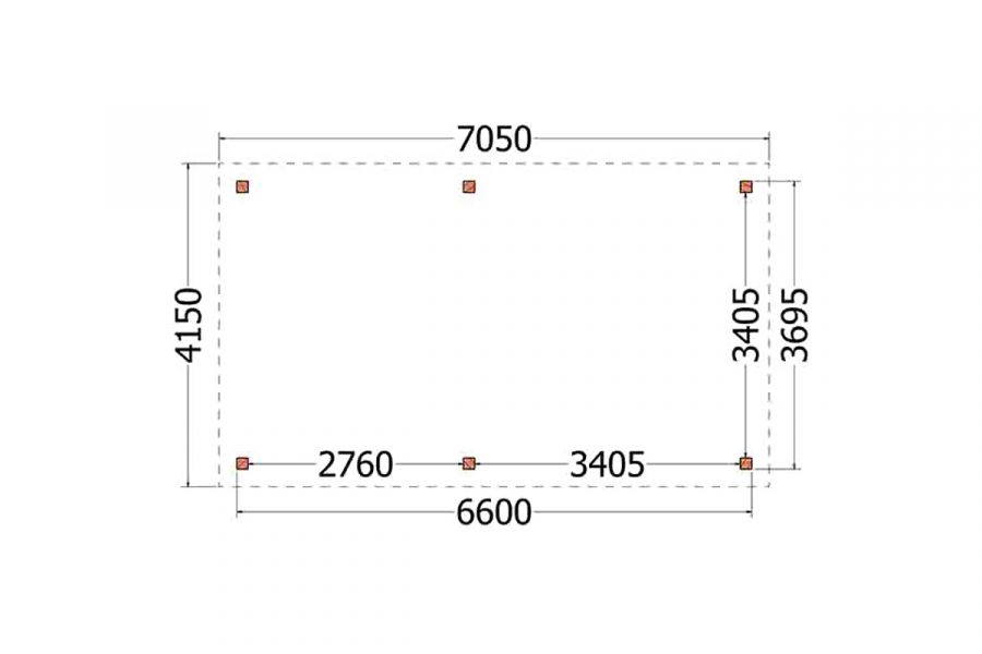 Overkapping Siena 705x415 cm