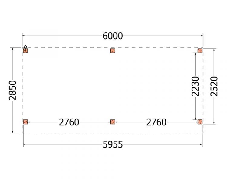 Overkapping Refter XL 600x285 cm