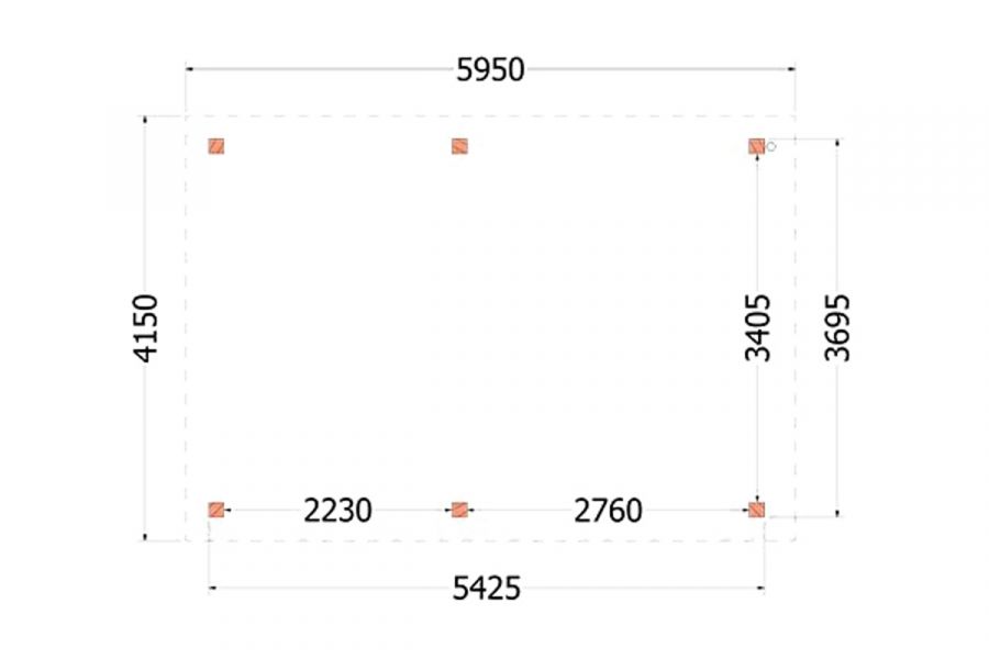 Overkapping Siena 595x415 cm