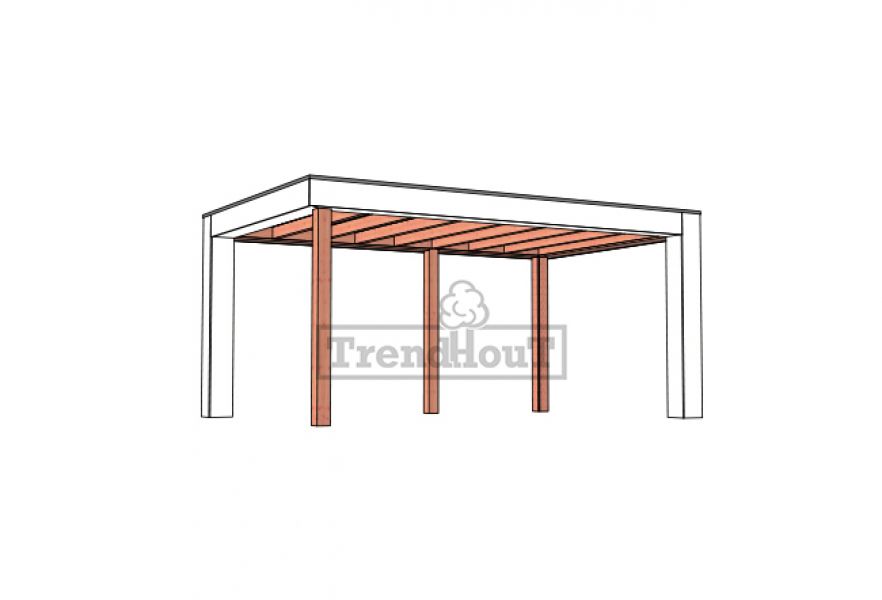 Buitenverblijf Verona 510x335 cm - Plat dak model rechts