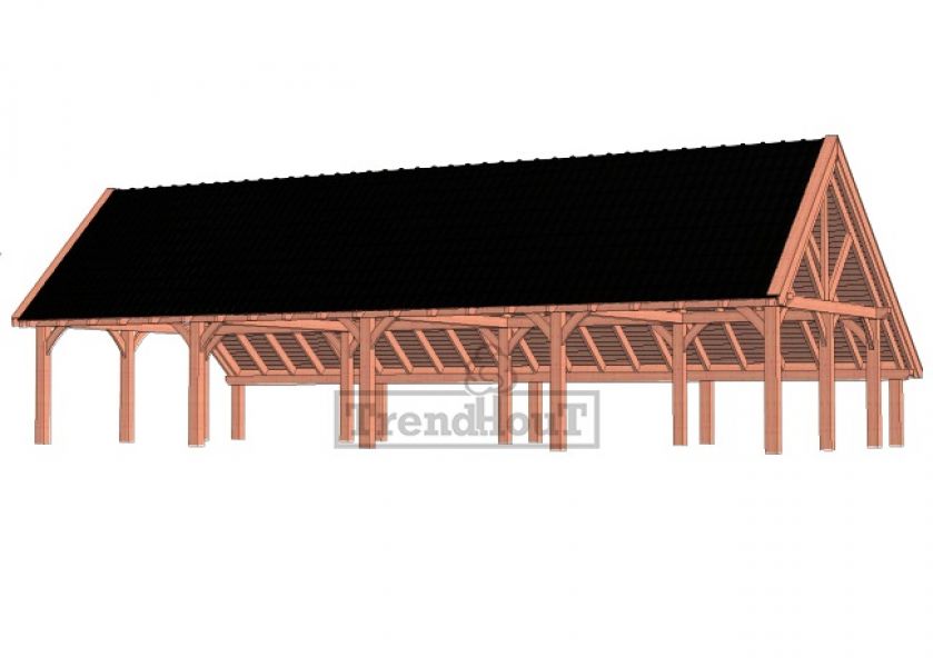 Trendhout kapschuur de Hofstee XXL 1505x720 cm - basis