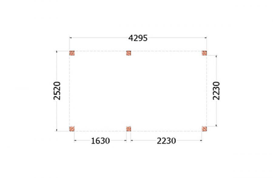 Overkapping Palermo 430x255 cm