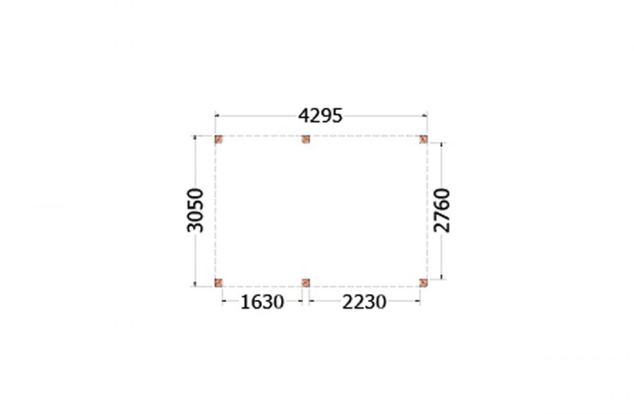 Overkapping Palermo 430x310 cm