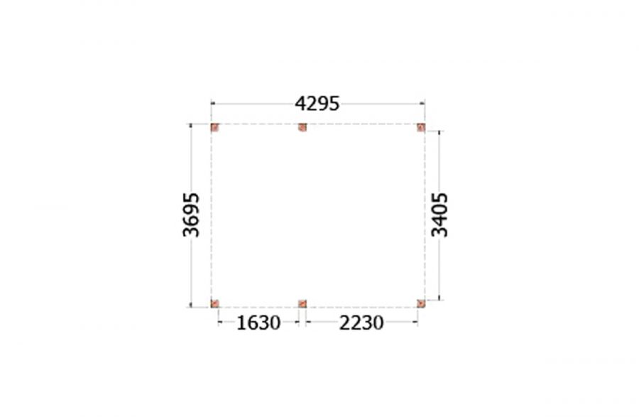 Overkapping Palermo 430x370 cm