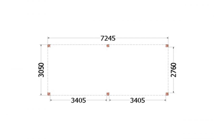 Overkapping Palermo 725x310 cm