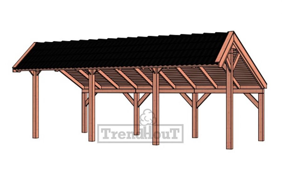 Trendhout kapschuur de Heerd 740x425 cm - basis