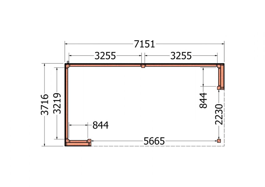 Buitenverblijf Capri 720x375 - Plat dak model links