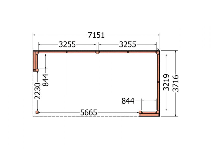 Buitenverblijf Capri 720x375 - Plat dak model rechts