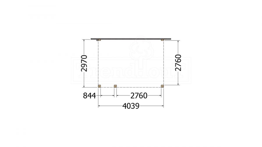 Aanbouwveranda Modena 405x300 cm - model links