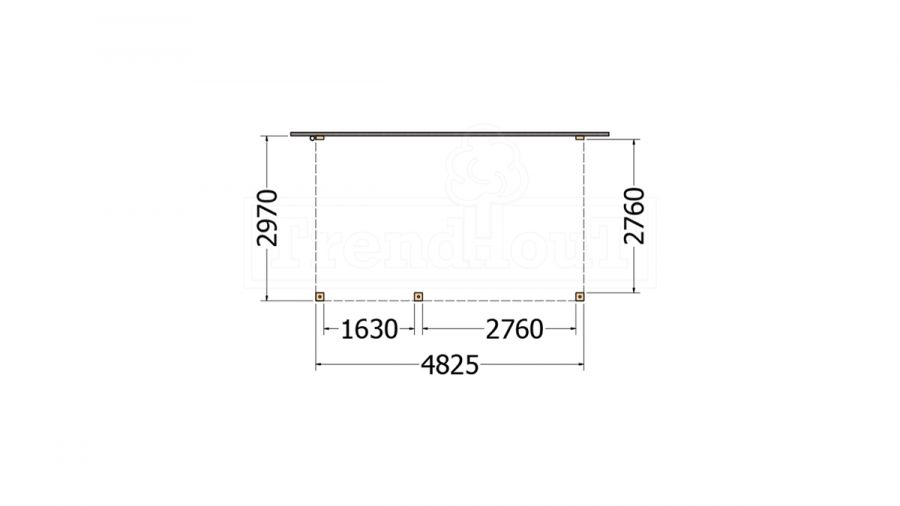 Aanbouwveranda Modena 485x300 cm - model links