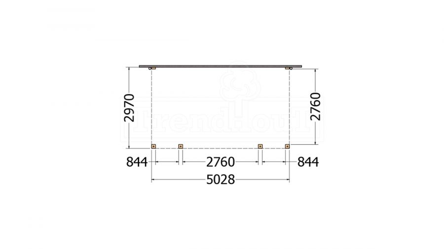 Aanbouwveranda Modena 505x300 cm