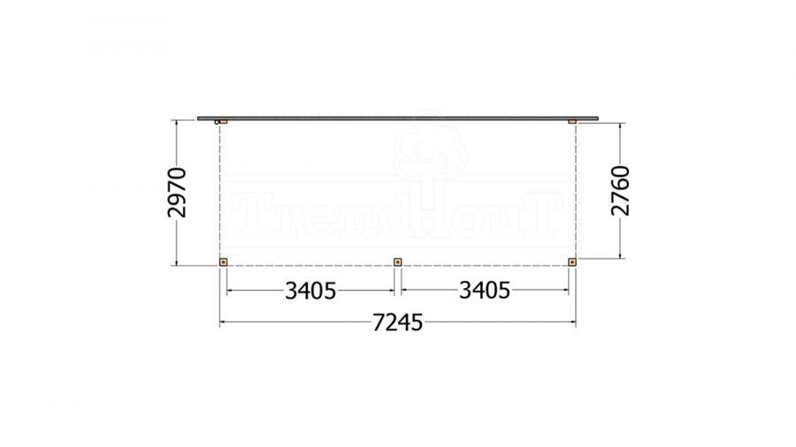 Aanbouwveranda Modena 725x300 cm