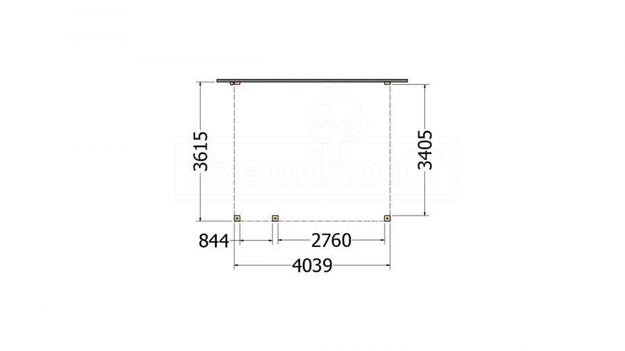 Aanbouwveranda Modena 405x365 cm - model links